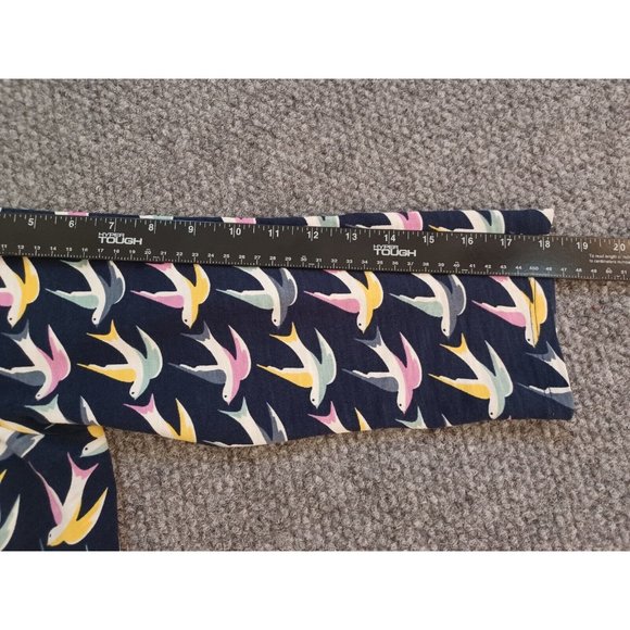 Boden Dress Womens Sz 12 R Blue Bird Print Doves 3/4 Sleeve Pockets Knit Casual - Picture 6 of 12